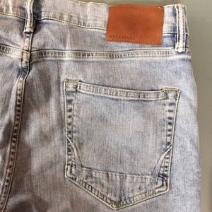 Allsaints Cigarette distressed denim stretch jeans